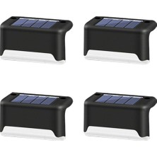 Go İthalat Solar Güneş Enerjili Şarj Köşebent Lamba Merdiven Veranda Bahçe Yolu LED Aydınlatma 4 Adet
