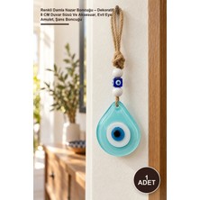 Yenilig 1 Adet Renkli Damla Nazar Boncuğu – Dekoratif 8 cm Duvar Süsü ve Aksesuar, Evil Eye Amulet, Şans Boncuğu