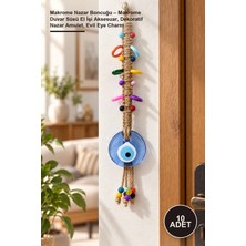 Yenilig 10 Adet Makrome Nazar Boncuğu – Makrome Duvar Süsü El Işi Aksesuar, Dekoratif Nazar Amulet, Evil Eye Charm