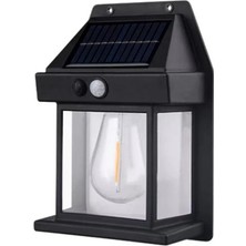 Go İthalat Solar LED Duvar Lambası Bahçe Apliği 3 Modlu Sensörlü Şarjlı Kablosuz Dekoratif Dış Mekan Aydınlatma