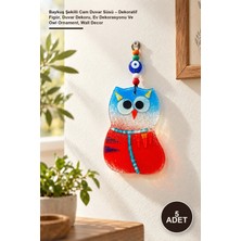 Yenilig 5 Adet Baykuş Şekilli Cam Duvar Süsü – Dekoratif Figür, Duvar Dekoru, Ev Dekorasyonu ve Owl Ornament, Wall Decor