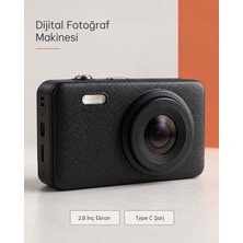 Siyah Renk 2,8 Inç Ekranlı Taşınabilir Dijital Fotoğraf Makinesi - Lisinya