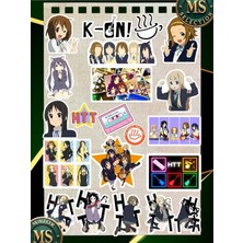 Str Store K-On! Anime Sticker Seti 21 Adet – Suya Dayanıklı Htt Ho-Kago Tea Time Çıkartma Paketi – Laptop, Telefon, Valiz ve Defter Için Sticker – 3-5 cm