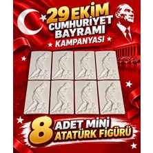 Arnur Company 29 Ekim Cumhuriyet Bayramı Kampanyası 8 Adet Mini Atatürk Figürü Taş  Atatürk Figürü Boyama Seti