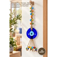 Yenilig 10 Adet Makrome Nazar Boncuğu – Makrome Uyumlu Aksesuar, Duvar Süsü ve Takı Kullanımı, Evil Eye Bead