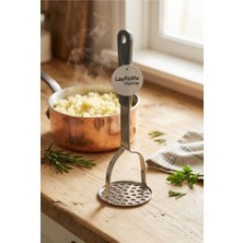 Layfislife Çelik Patates Ezici 25 cm | 9 cm Geniş Ezici Yüzeyli Plastik Saplı Mutfak Gereci VSL-135