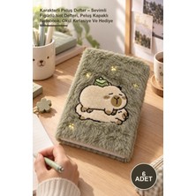 Yenilig 6 Adet Karakterli Peluş Defter – Sevimli Figürlü Not Defteri, Peluş Kapaklı Notebook, Okul Kırtasiye ve Hediye