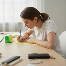 Vera Concept Store Neon Renkli Yapışkanlı Not Kağıdı Rulosu, 60MM x 5m, 80GR, Plastik Kesme Aparatlı, Ders Çalışma Için Ideal (Sarı)