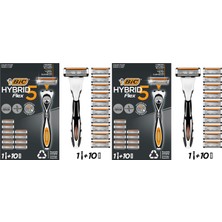 Vera Concept Store Flex 5 Hybrid Tıraş Bıçağı Seti 1 Gövde + 10 Yedek Başlık 5 Bıçaklı Erkek Tıraş Bıçağı (2 Paketi)