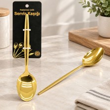 Royaleks Metal Altın Servis Kaşığı 27 cm