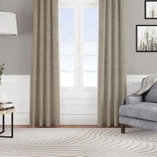 Vera Concept Store Kadife Dokulu Fon Perde Pilesiz Tek Kanat Vizon