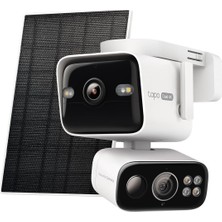 Vera Concept Store 4K Güvenlik Kamerası Kablosuz Dış Mekan, Çift Lens Pan/eğim, Güneş Enerjili Pil, 169° Geniş Açılı Lens + 6 mm Zoom Lens, Hareket Izleme, Abonelik Ücre