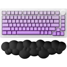 Vera Concept Store Golite Bulut Şekilli Klavye Bilek Desteği Ergonomik & Konforlu Memory Foam Kaymaz Taban Bilek Yastığı (Siyah)