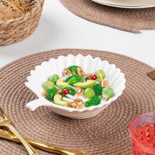 Vera Concept Store 1747N Porselen Kase, Derin Salata Kase Sunum, Servis Kasesi Servis Tabağı Yaprak Desenli 15 cm