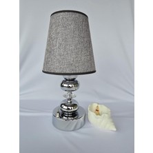 Vera Concept Store Fey Abajur, Kablosuz Pilli Masa Lambası, Dekoratif LED Abajur - Taşınabilir Gece Lambası, Pilli Masa Lambası, Kablosuz Gece Lambası, Büyük Gri Şapka K