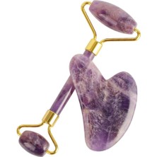 Vera Concept Store Ametist Yüz Masaj Seti Roller ve Gua SHA%100 Doğal Taş
