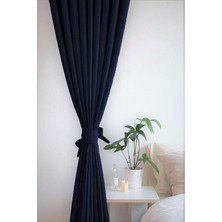 Vera Concept Store Kadife Görünümlü Kalın Fon Perde - Fon Perde,lacivert 100 x 250