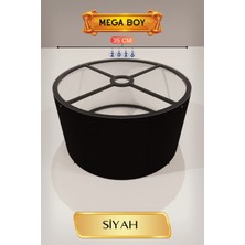 Dolozena Modern Siyah Lambader Başlığı 35 cm E27 Duy Uyumlu