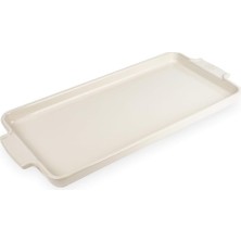 Vera Concept Store Seramik Dikdörtgen Servis Tabağı - 40 cm x 16 cm x 2,5 cm - Ekru