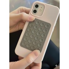 Vera Concept Store Vakumlu Silikon Telefon Tutucu, Telefon Vantuz, Telefon Ayna Tutucu, Duş, Tiktik Video Çekim Tutucu (Gri, Çift Taraflı Vakum)