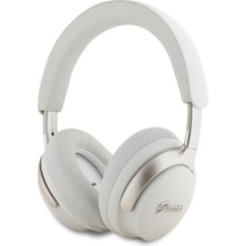 Vera Concept Store Anc ve Enc Özellikli Kulak Üstü Bluetooth Kulaklık Guess Lisanslı Metal Yazı Logolu Script Seri Bej