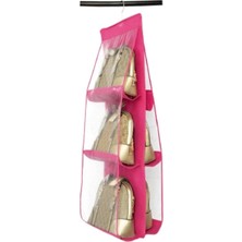Vera Concept Store 6 Gözlü Pratik Dolap Içi Çanta Askılığı/organizer (Pembe)