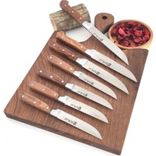 Vera Concept Store Sürlaz Meyve Sebze Ekmek Bıçak Seti 7 Parça Handmade Ahşap Sap