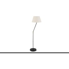 Vera Concept Store Akrobatik Mafsallı Retro Rustik Siyah Krem Başlık Köşe Lambası Lambader Çap:45 cm