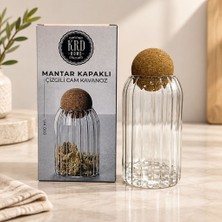 Royaleks Mantar Kapaklı Küçük Çizgili Kavanoz