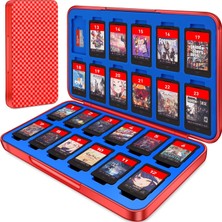Vera Concept Store 24 Kartuş Yuvası ve 24 Micro Sd Kart Depolamalı Switch Oyun Tutucu Kılıf, Ince Taşınabilir Oyun Düzenleyici Seyahat Hediye Aksesuarları, Manyetik Kapa