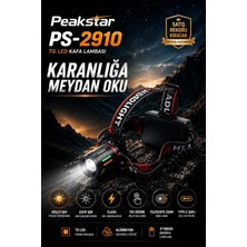 Vera Concept Store Peakstar PS-2910 3000 Lümen Şarjlı Profesyonel Zoomlu Kamp Avcı Balıkçı Kafa Lambası Feneri