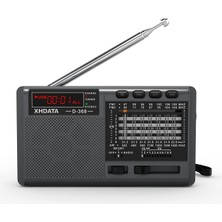 Vera Concept Store Xhdata D368 Taşınabilir Transistör Radyo Küçük Fm/ammw/sw Mini Radyo Bluetooth USB Tf Pil Radyolu, Schwarz