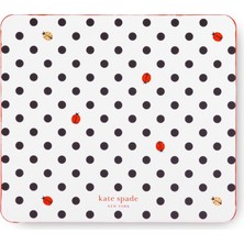 Vera Concept Store Suni Deri Mouse Pad, 22,8 cm x 20,32 cm Kaymaz Arkalıklı Fare Altlığı, Ofis Masası Için Sevimli Fare Altlığı, Uğur Böceği Noktalı