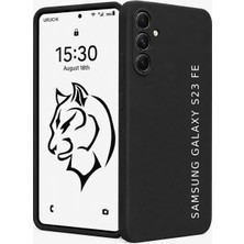 Vera Concept Store Samsung S23 Fe ile Uyumlu Kılıf, Içi Kadife Kaplamalı Ince Sıvı Silikon Kapalı Kamera Tam Koruma Yumuşak Silikon Kapak, Siyah