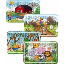 Vera Concept Store Lipyos Çiftlik Ev, Masal Kahramanları, Sevimli Hayvanlar ve Çiftçi Çocuk Ahşap Puzzle Set