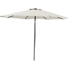 Vera Concept Store Evinizin Atölyesi Bahçe Şemsiyesi,eğilebilen Balkon Şemsiye 270 cm Polyester Kumaş Naturel