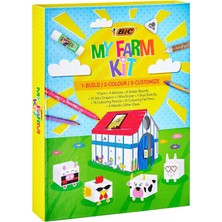 Vera Concept Store Kids Benim Çiftliğim Boyama Seti - 12 Keçeli Kalem / 12 Pastel Boya / 12 Kuru Boya Kalem / 6 Simli Yapıştırıcı / 1 Silgi / 1 Yapıştırıcı / Çıkartmalar