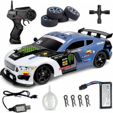 Vera Concept Store Uzaktan Kumandalı Full Fonksiyon 2.4g Şarjlı 1:16 4x4 Drift Araba, Işıklı ve Buharlı Rc Drift Stunt Yarış Arabası, Yedek Drift Lastikli, USB Şarj Kabl