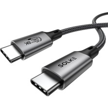 Vera Concept Store Usb4 Usb-C Kablo 1.8 M 240W 40GBPS 8k 60Hz 4K 144Hz Thunderbolt 3/4 Uyumlu Type-C Hızlı Şarj Veri Görüntü ve Ses Aktarım Kablosu