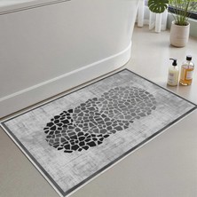 Vera Concept Store 2'li Set Banyo Paspası, Yumuşak Banyo Halısı, Kaymaz Dot Tabanlı, Su Emici, Makinede Yıkanabilir - 40X60-50 x 80 cm