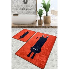 Vera Concept Store Comfort Banyo Halısı Djt 2li Set Banyo Paspası Kaymaz Tabanlı Klozet Takımı