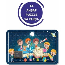 Vera Concept Store Lipyos Uzayı Öğreniyoruz Çocuklar Için 54 Parça Ahşap Puzzle 1339