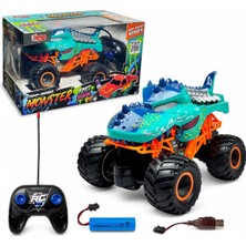 Vera Concept Store Uzaktan Kumandalı Full Fonksiyon Şarjlı Monster Canavar Araba, Off-Road Büyük Tekerlekli Rc Araç, USB Şarj Kablolu, Kumandalı Canavar Jeep Oyuncak - J