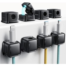 Vera Concept Store Kordon Düzenleyici Tutucu, 8'li Paket Manyetik Masa Kablo Klipsi Yönetimi, Telefon Şarj Kablosu Kalecisini Gizle, Komodin, Mutfak Aletleri, Ofis Malze