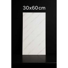Vera Concept Store Tetik 10 Adet 60X30 Kendinden Yapışkanlı Esnek Pvc Duvar Paneli, Beyaz, 30 x 61