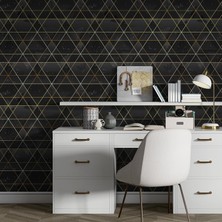 Vera Concept Store Lüks Kozmik Desenli Geometrik Duvar Kağıdı, Kendinden Yapışkanlı Çok Amaçlı Pvc Folyo, Dıy Duvar Kağıdı (66X264 Cm)