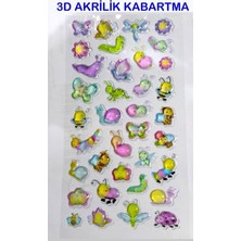 Vera Concept Store Duvar Sticker 3D Akrilik Kabartmalı Mini Hayvanlar Serisi Renkli, STC-3DANM01-2505