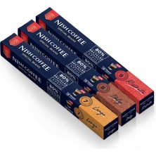 Vera Concept Store Coffee Kapsül Kahve 3'lü Set Lungo, Italy, Risteretto (Nespresso Uyumlu) - 30 Adet