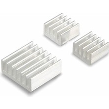 Vera Concept Store 3 Adet Aluminyum Metal Soğutucu Blok Raspberry Pi Termal Etiket Gümüş Renk Radyatör Amfi LED Entegre VGA Ram Memory Cpu Gpu Transistör Peltier Isı Düş