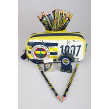 Vera Concept Store Fenerbahçe Lisanslı Kalem Çantası, 2'li Kurşun Kalem, Silgi ve Çift Bıçaklı Kalemtraş Seti, Sarı Lacivert